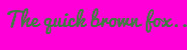 Image with Font Color 3B7E3E and Background Color FF00D8